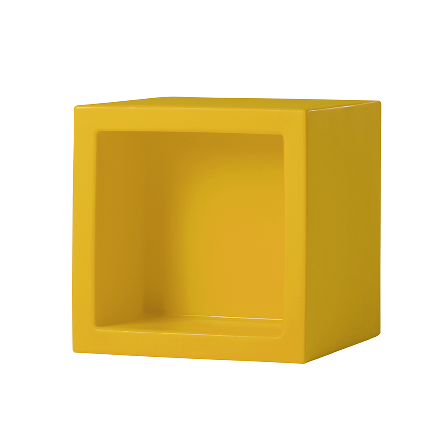 SLIDE élément modulaire OPEN CUBE 73 cm (Jaune - Polyéthylène)
