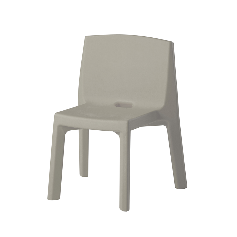 SLIDE set de 2 chaises Q4 (Gris pigeon - Polyéthylène)