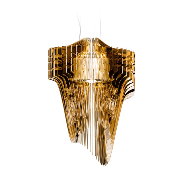 SLAMP lampe à suspension ARIA GOLD (Medium - Lentiflex ® / Cristalflex ®)