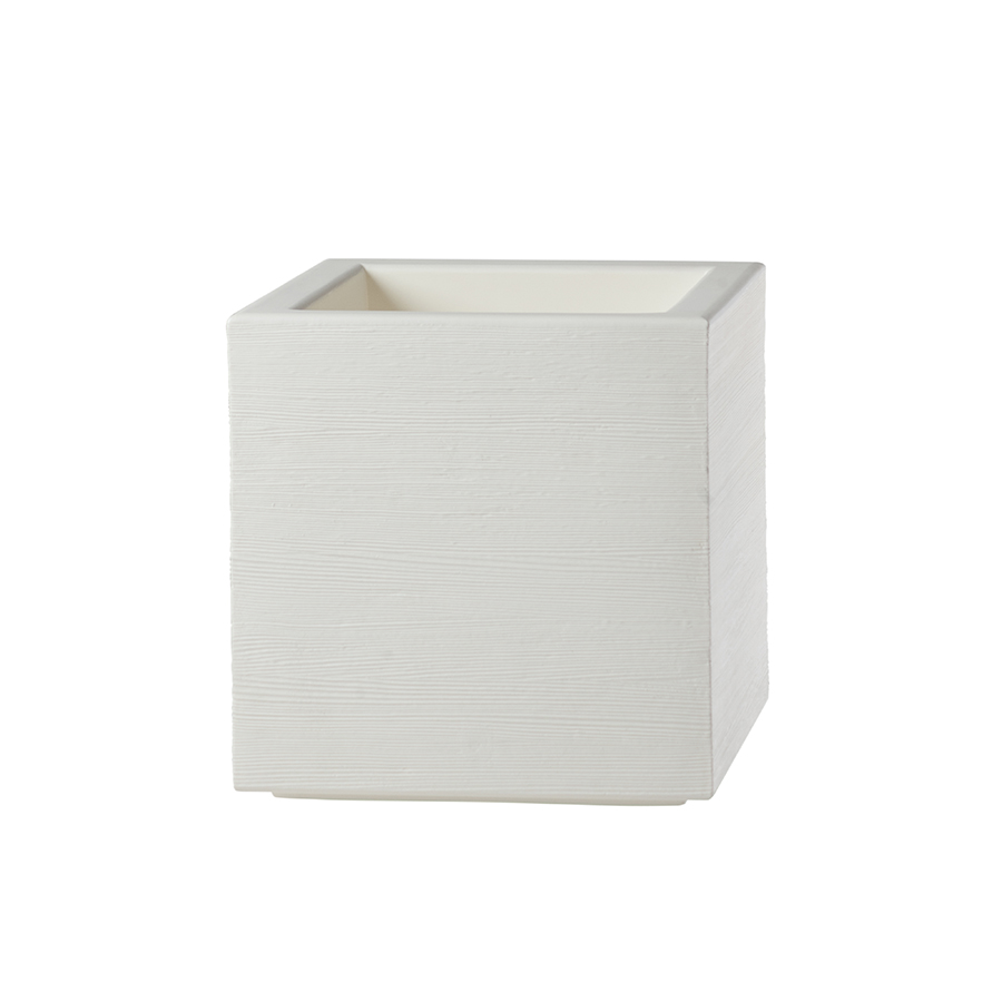 SLIDE vase QUADRA 45 cm (Blanc lait - Polyéthylène)