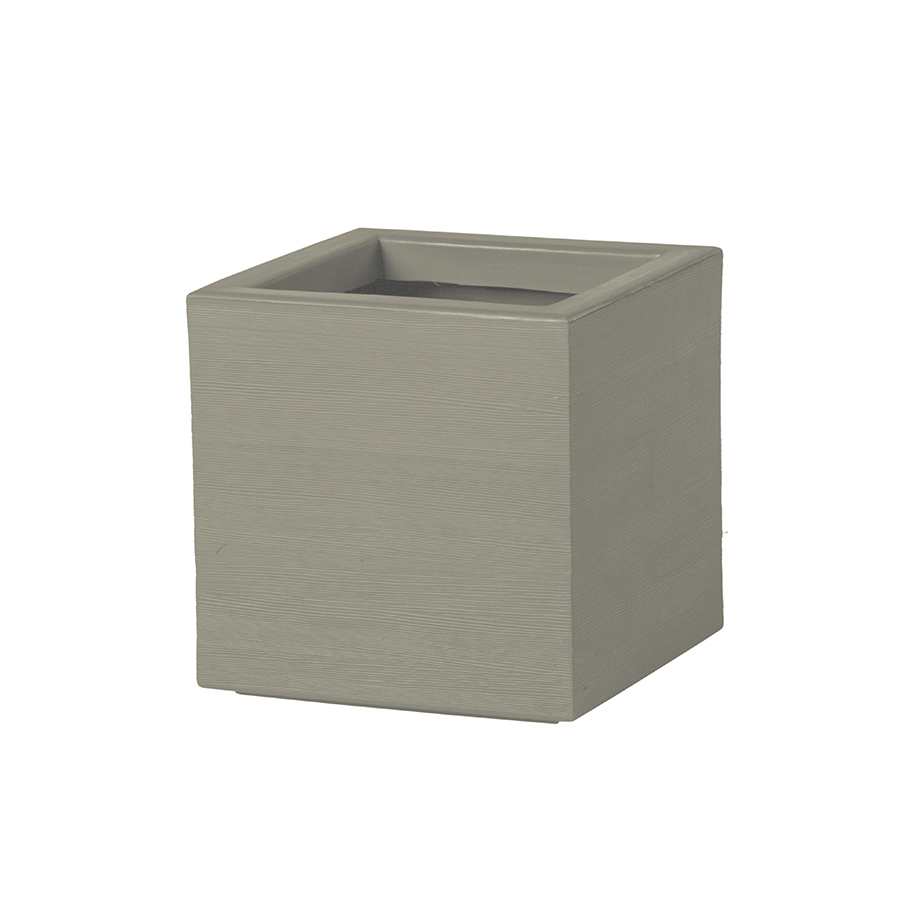 SLIDE vase QUADRA 45 cm (Gris pigeon - Polyéthylène)