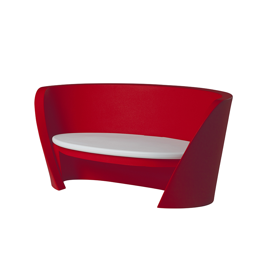 SLIDE canapé RAP (Rouge laqué - Polyéthylène)