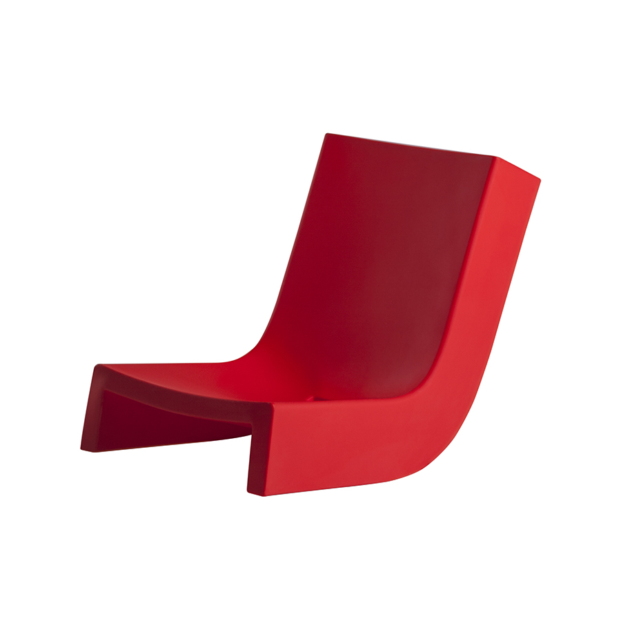 SLIDE chaise longue TWIST (Rouge - Polyéthylène)