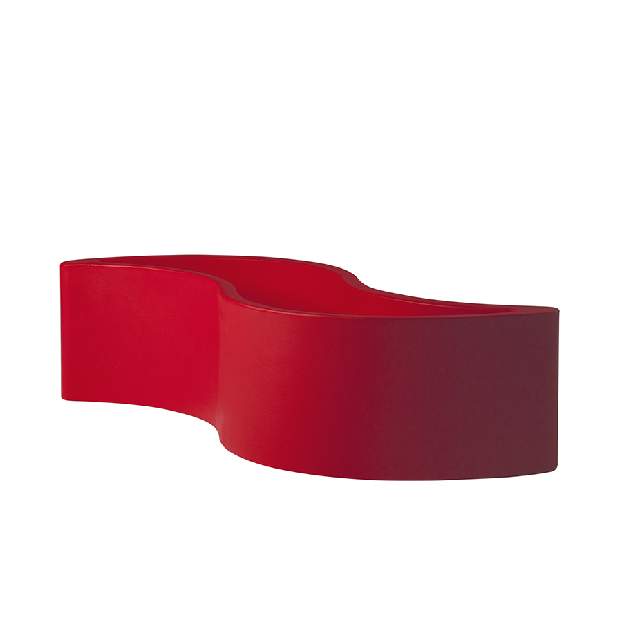 SLIDE vase WAVE POT (Rouge - Polyéthylène)