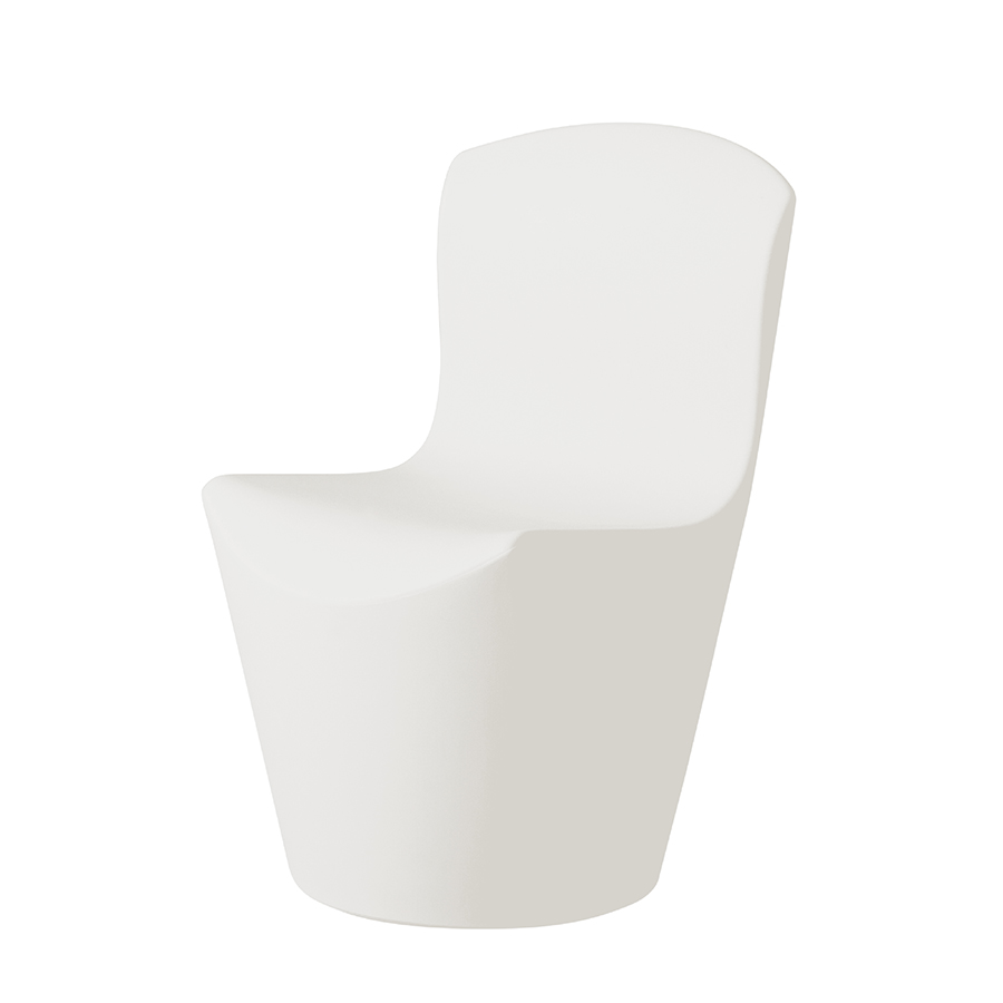 SLIDE set de 2 chaises ZOE (Blanc laqué - Polyéthylène)