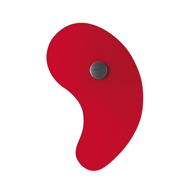 FOSCARINI lampe murale applique BIT (Bit 1 Rosso - verre serigrafié et métal verni)