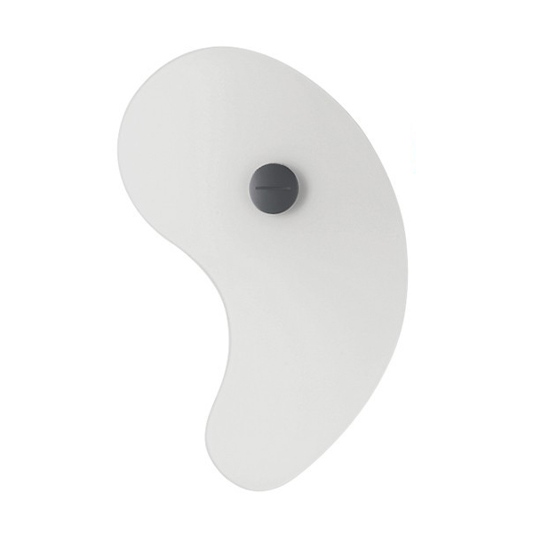 FOSCARINI lampe murale applique BIT (Bit 1 blanc - verre serigrafié et métal verni)