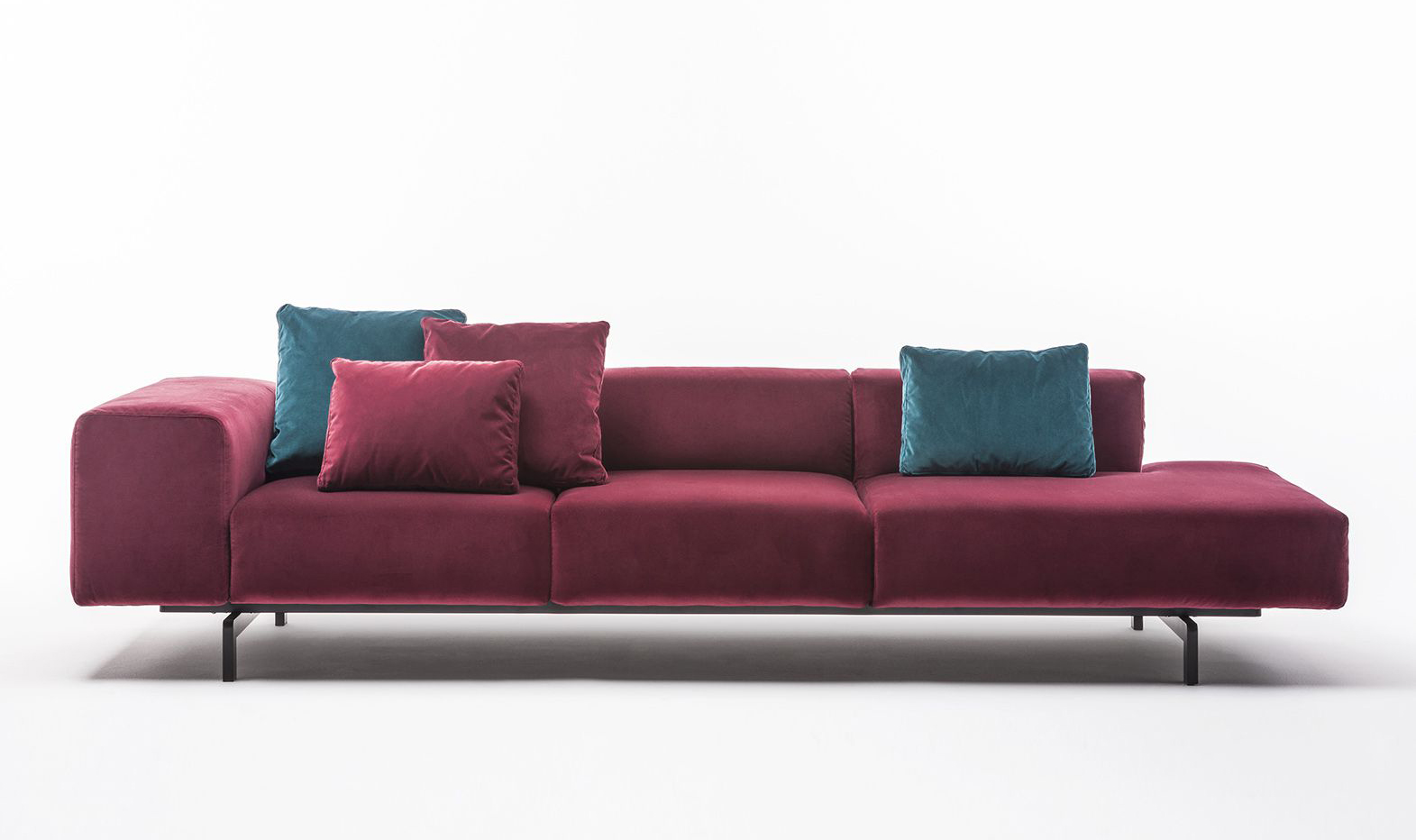 KARTELL sofa to right 3 places LARGO VELLUTO