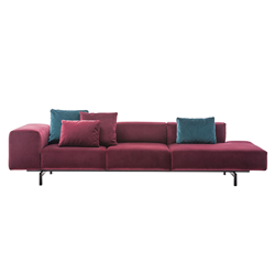 KARTELL canapé côté droit à 3 places LARGO VELLUTO