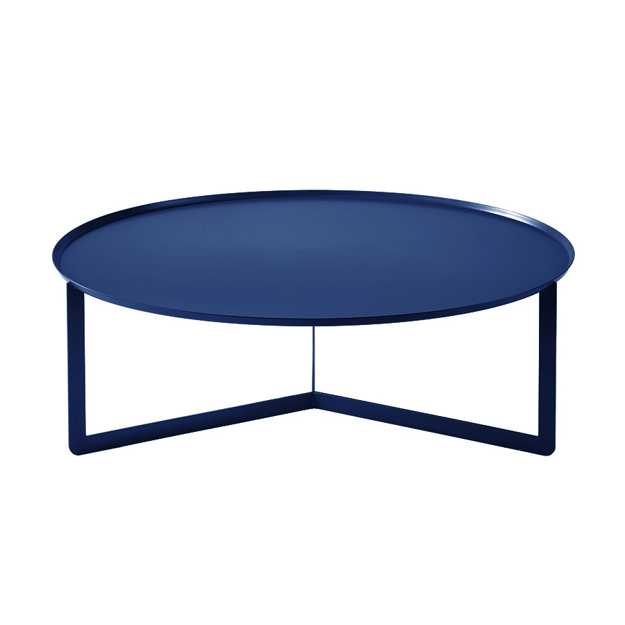 MEME DESIGN table basse ROUND 5 (Bleu marine - Métal)