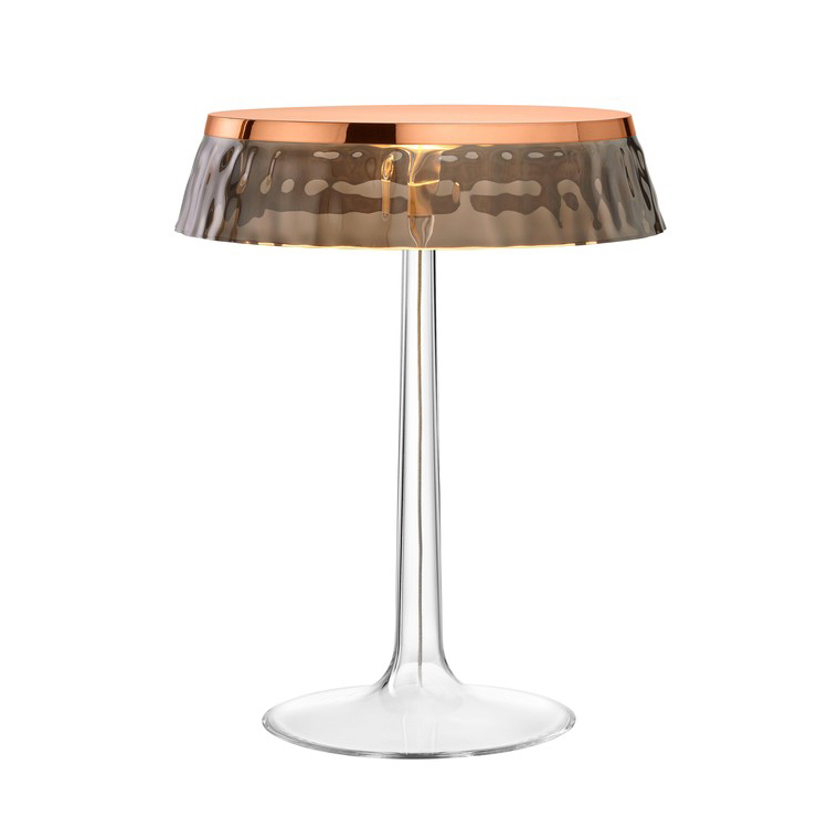FLOS lampe de table BON JOUR (Cuivre avec couronne fumé - PMMA)