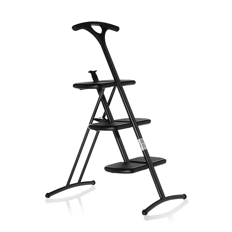 KARTELL escabeau TIRAMISU' (Gris foncé - acier et polypropylène)