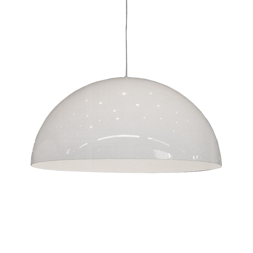 OLUCE lampe à suspension SONORA 490 (Blanc opaque - métal et PMMA)