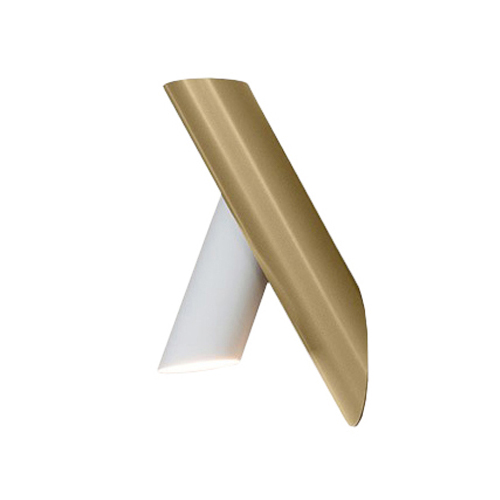 NEMO lampe murale applique TUBES LARGE (Blanc / Or - aluminium et polycarbonate)