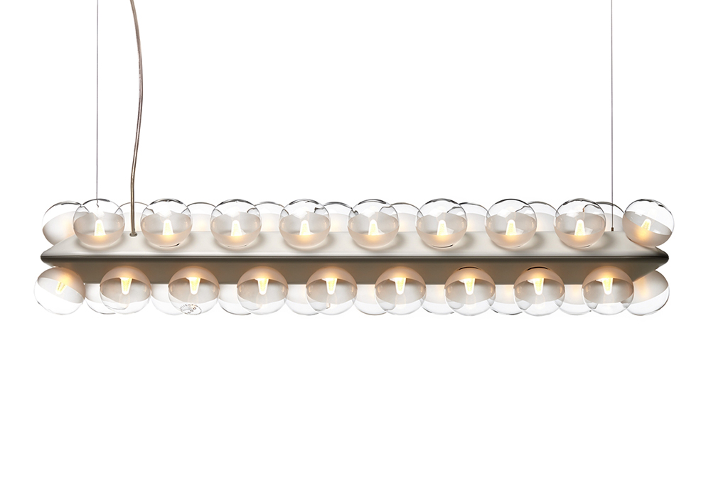 MOOOI lampe à suspension PROP LIGHT DOUBLE (2000K - PMMA et verre)