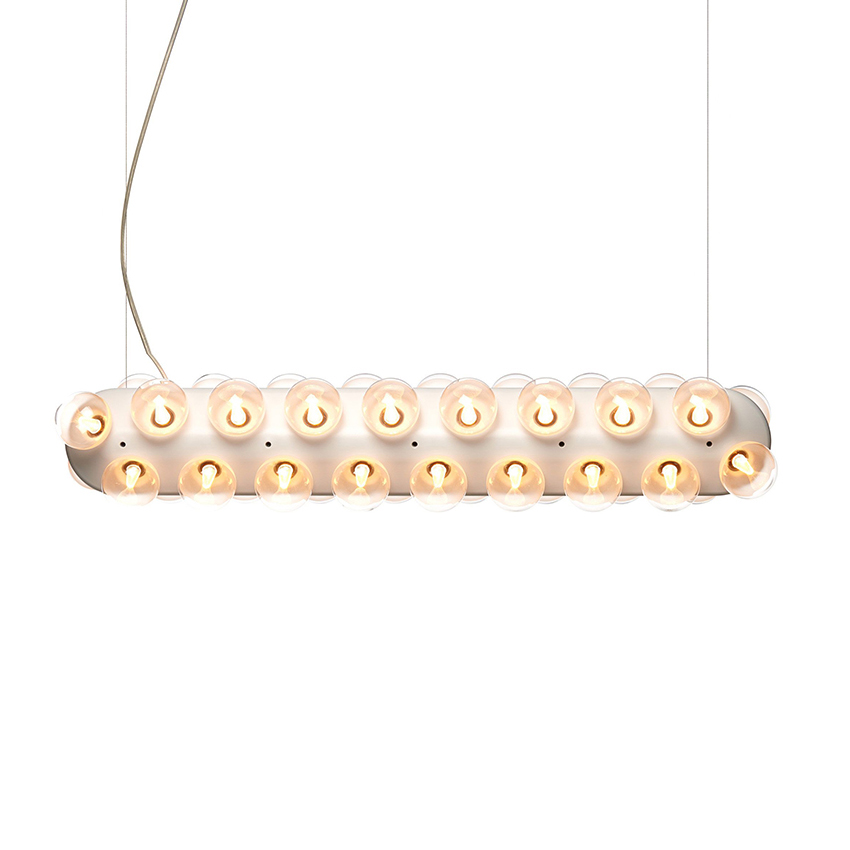 MOOOI lampe à suspension PROP LIGHT DOUBLE HORIZONTAL (2700K - PMMA et verre)