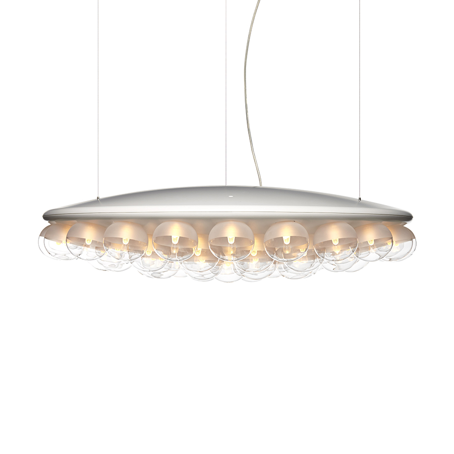 MOOOI lampe à suspension PROP LIGHT ROUND SINGLE (2700K - PMMA et verre)