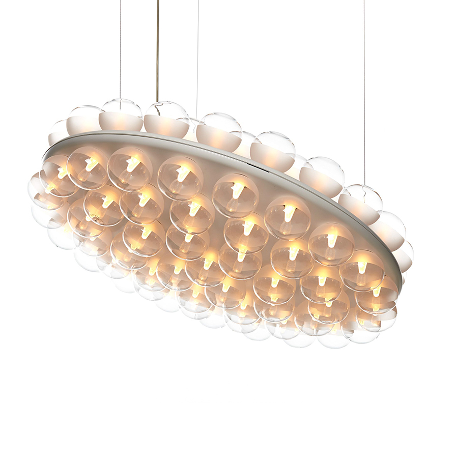 MOOOI lampe à suspension PROP LIGHT ROUND DOUBLE (2700K - PMMA et verre)