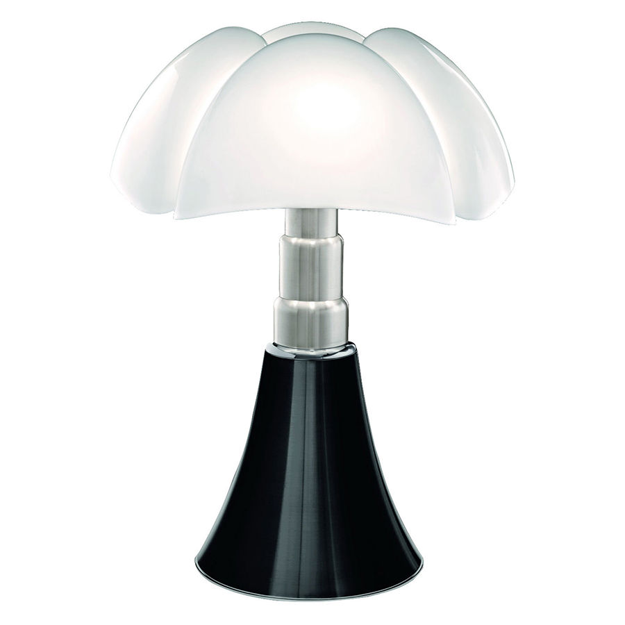 MARTINELLI LUCE lampe de table PIPISTRELLO (Noir brillant - Métal et méthacrylate)