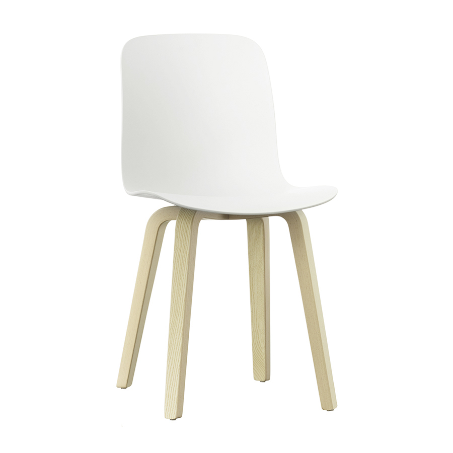 MAGIS set de 2 chaises SUBSTANCE PLYWOOD (Blanc - Frêne naturel et polypropylène)