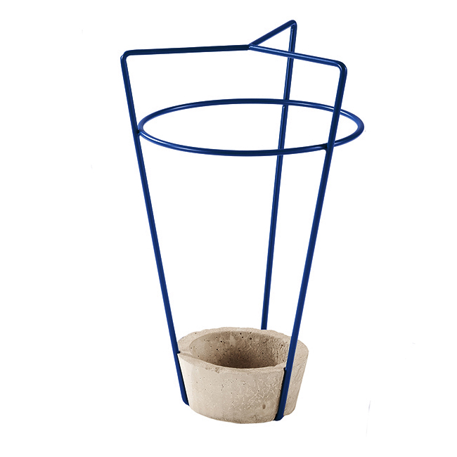 MEME DESIGN porte-parapluie AMBROGIO (Bleu marine - métal et ciment)