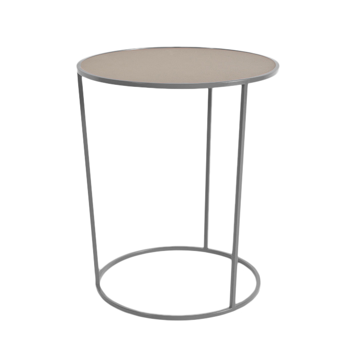 MEME DESIGN table basse COSTANCE RONDE (Pluie - métal et mélaminé)
