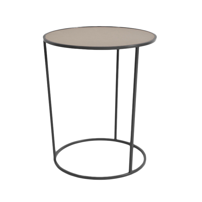 MEME DESIGN table basse COSTANCE RONDE (Graphite - métal et mélaminé)