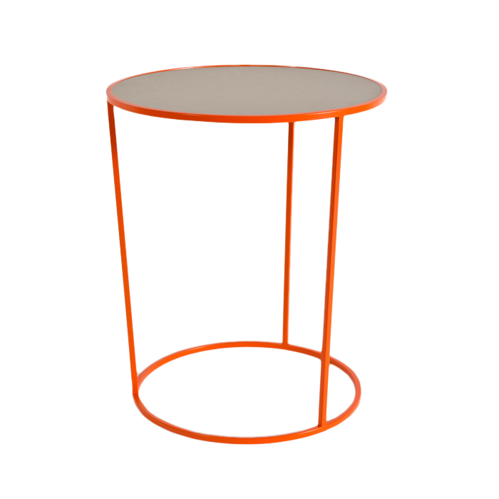 MEME DESIGN table basse COSTANCE RONDE (Citrouille - métal et mélaminé)