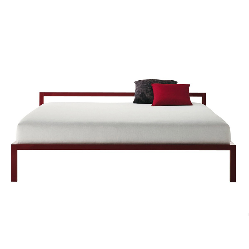 MDF ITALIA lit deux places ALUMINIUM BED (Rouge 170x210 cm - aluminium anodisé laqué)