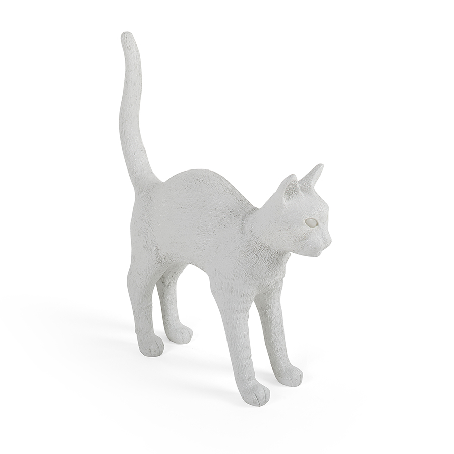SELETTI lampe de table chat CAT LAMP JOBBY (White - Résine)