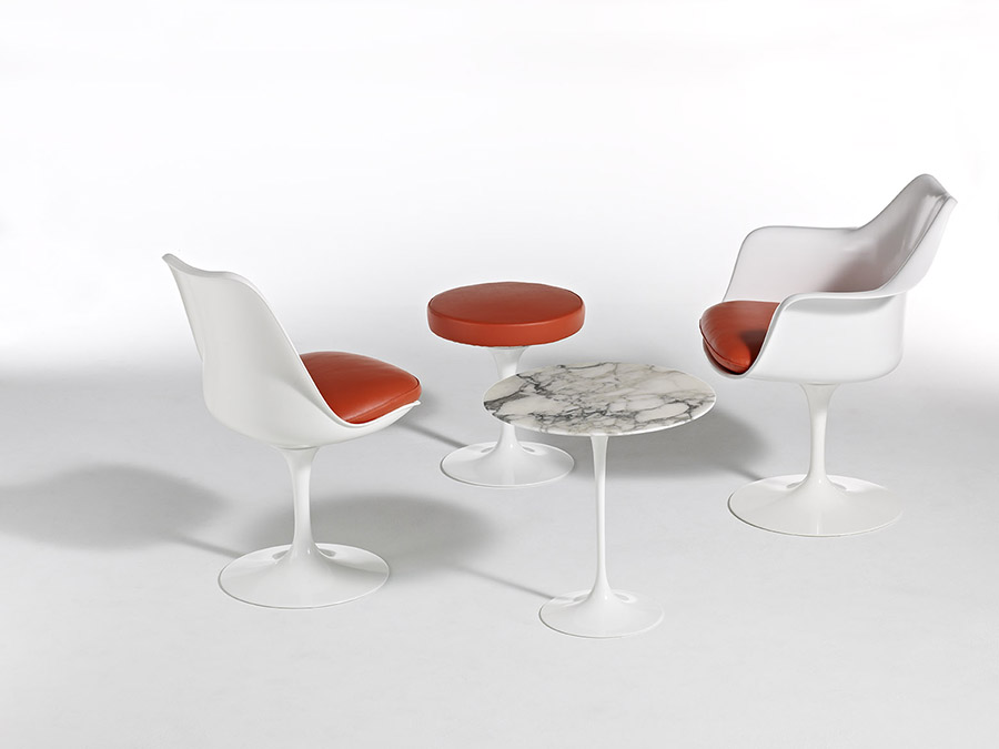 KNOLL swivel armchair with cushion TULIP