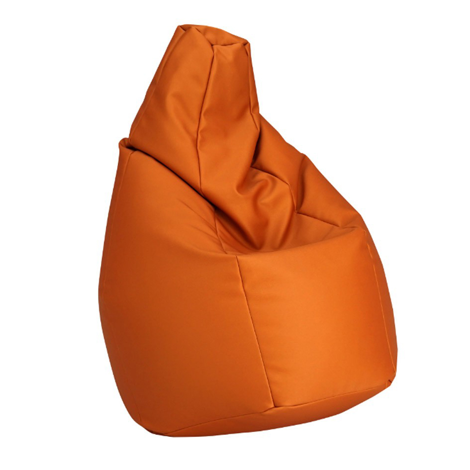 ZANOTTA fauteuil anatomique SACCO (Orange - Faux cuir Vip)