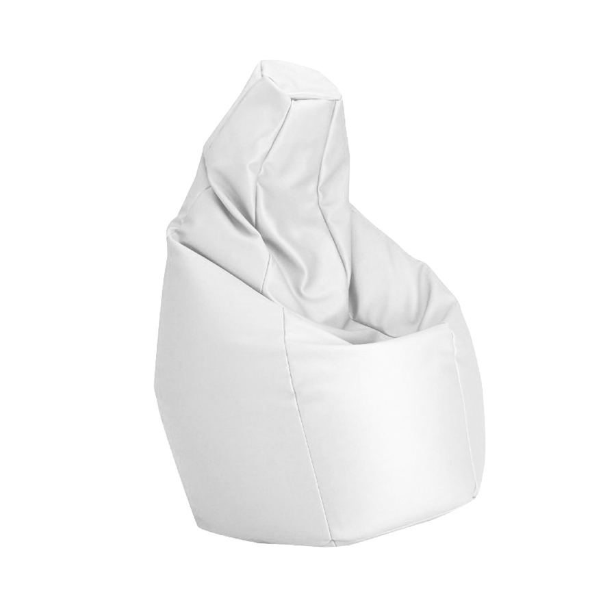 ZANOTTA fauteuil anatomique SACCO MEDIUM (Blanc - Faux cuir Vip)