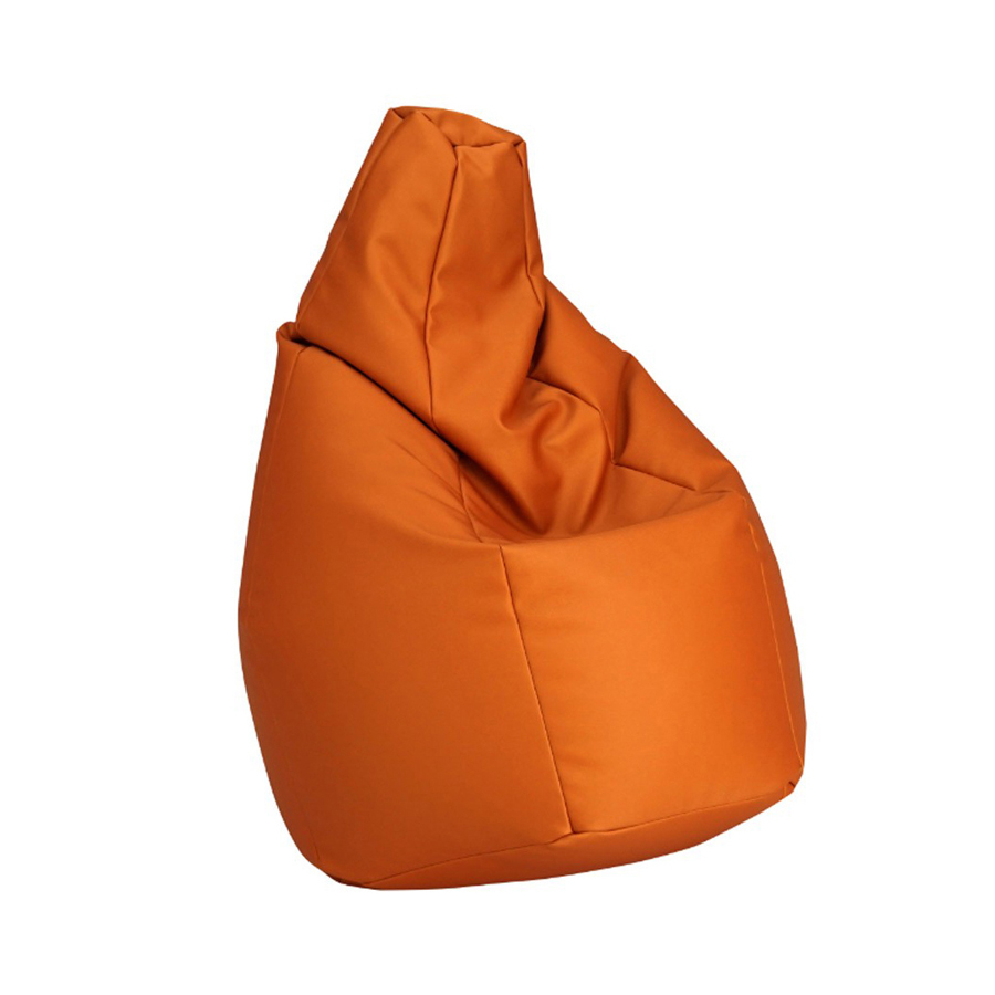 ZANOTTA fauteuil anatomique SACCO MEDIUM (Orange - Faux cuir Vip)