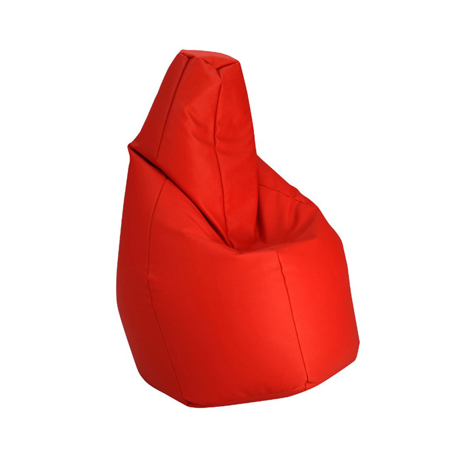 ZANOTTA fauteuil anatomique SACCO MEDIUM (Rouge - Faux cuir Vip)
