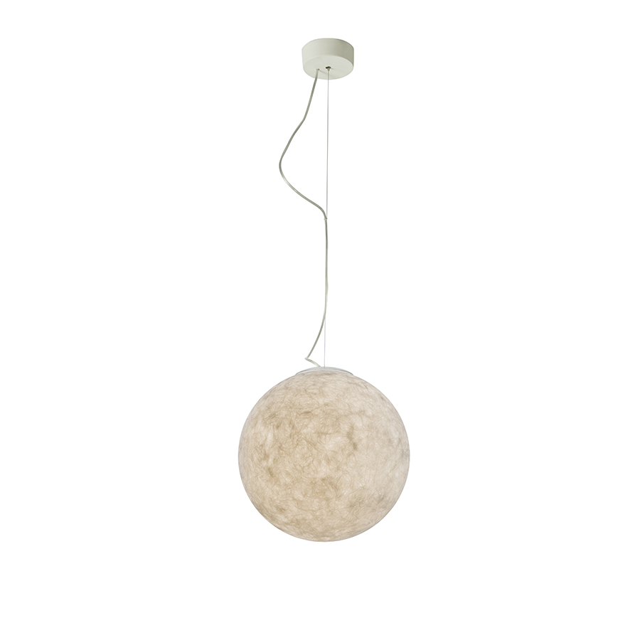 IN-ES.ARTDESIGN lampe à suspension LUNA (Ø 35 cm - Laprene, acier et Nebulite)