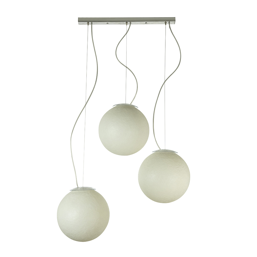 IN-ES.ARTDESIGN lampe à suspension TRE LUNE (Blanc - Nebulite)