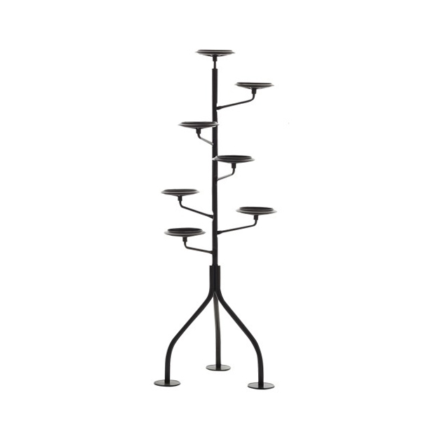 ZANOTTA pot de fleur ALBERO (Noir - Acier verni)