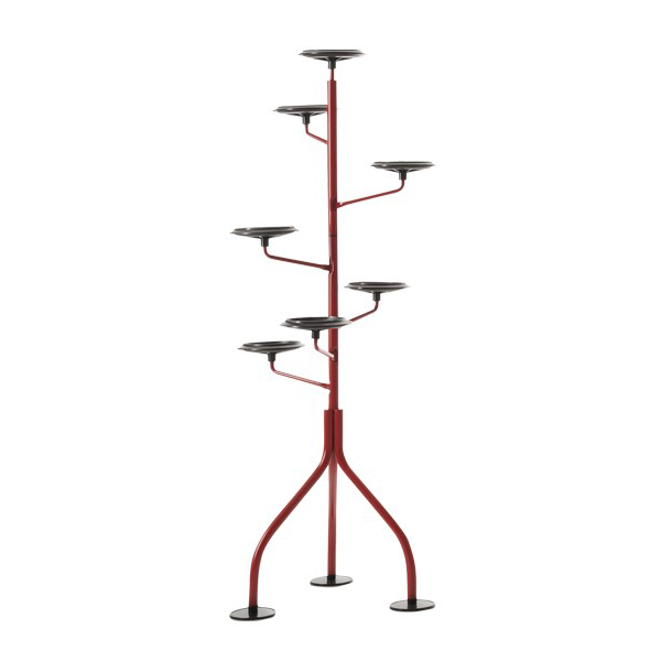 ZANOTTA pot de fleur ALBERO (Amaranto - Acier verni)