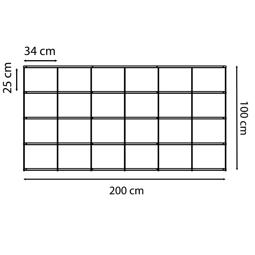 KRIPTONITE bibliothèque murale KROSSING 200 x H 100 cm