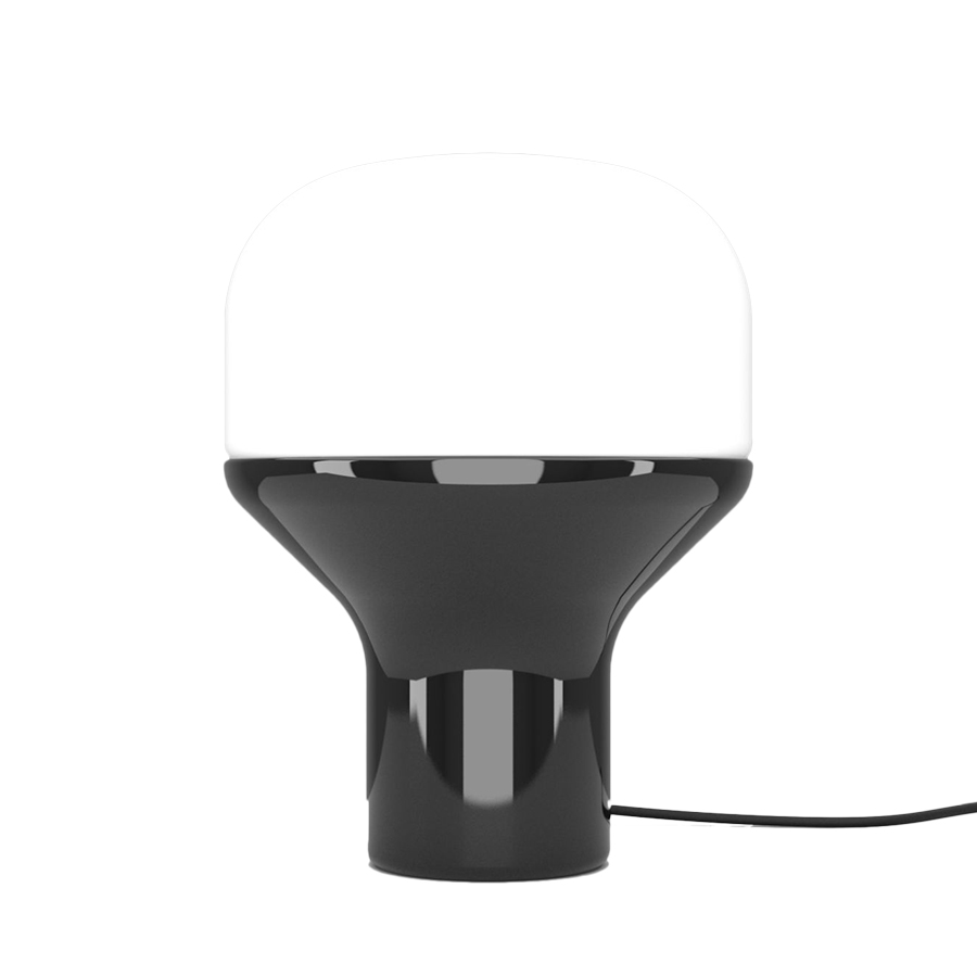 MARTINELLI LUCE lampe de table DELUX (Noir brillant - Verre soufflé et aluminium)