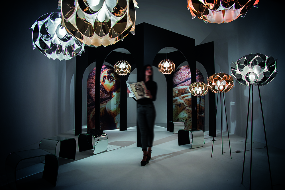 SLAMP suspension lamp FLORA GOLD