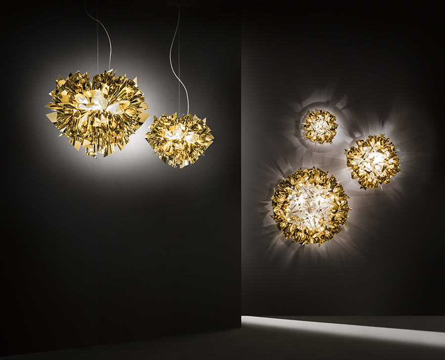 SLAMP pendant lamp VELI SUSPENSION GOLD