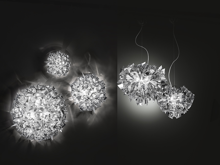 SLAMP pendant lamp VELI SUSPENSION SILVER