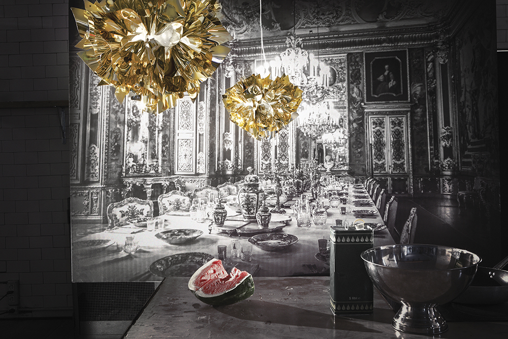 SLAMP pendant lamp VELI SUSPENSION LARGE GOLD