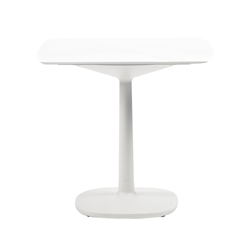 KARTELL table MULTIPLO with rounded square top 99 cm and large square base