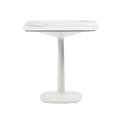 KARTELL table MULTIPLO with rounded square top 78 cm and small square base