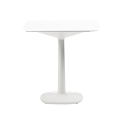 KARTELL table MULTIPLO with rounded square top 78 cm and small square base
