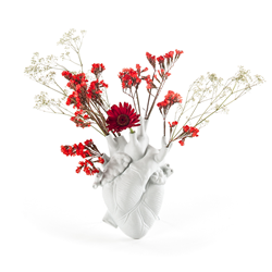 SELETTI heart shaped vase LOVE IN BLOOM