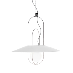 FONTANA ARTE suspension lamp SETAREH 4381 with glass diffuser Ø 65 cm